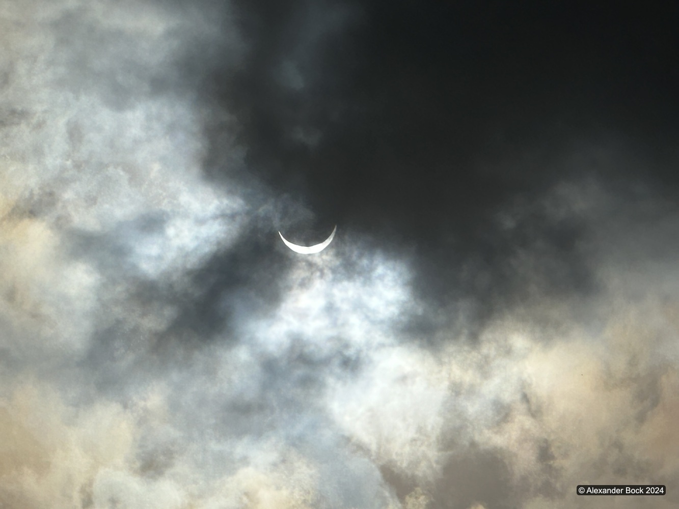 Partial eclipse after totality