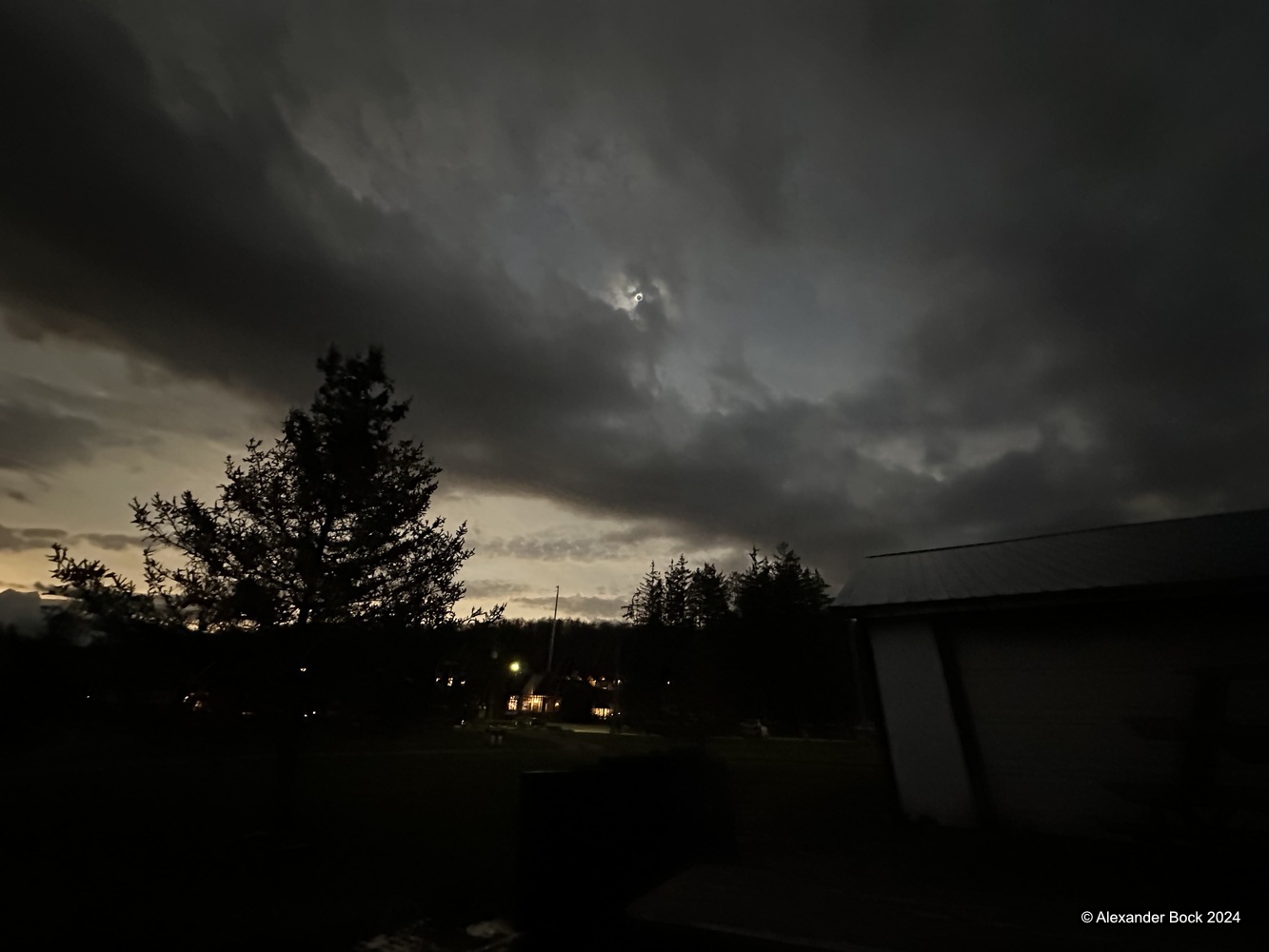 Wide shot of totality