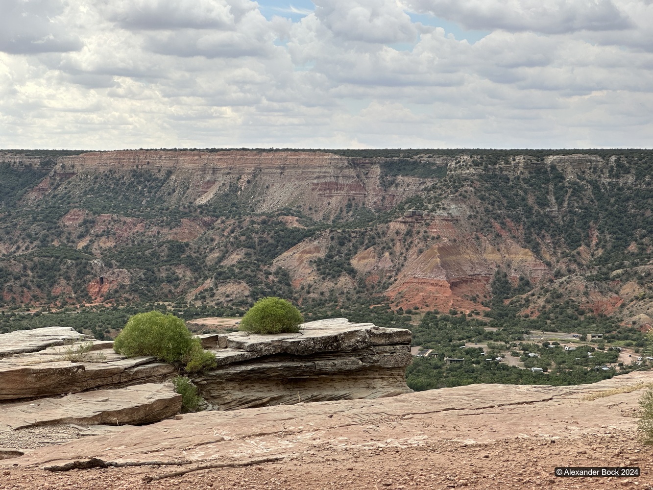 Elevated view of Palo Duro Canyon