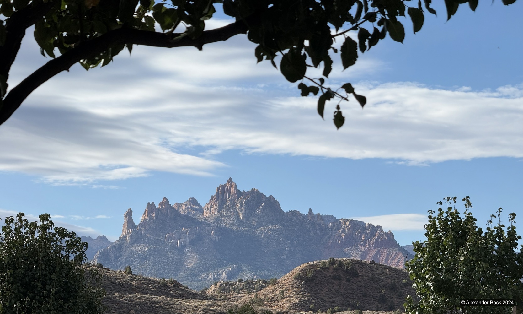 Jagged outcropping over Springdale