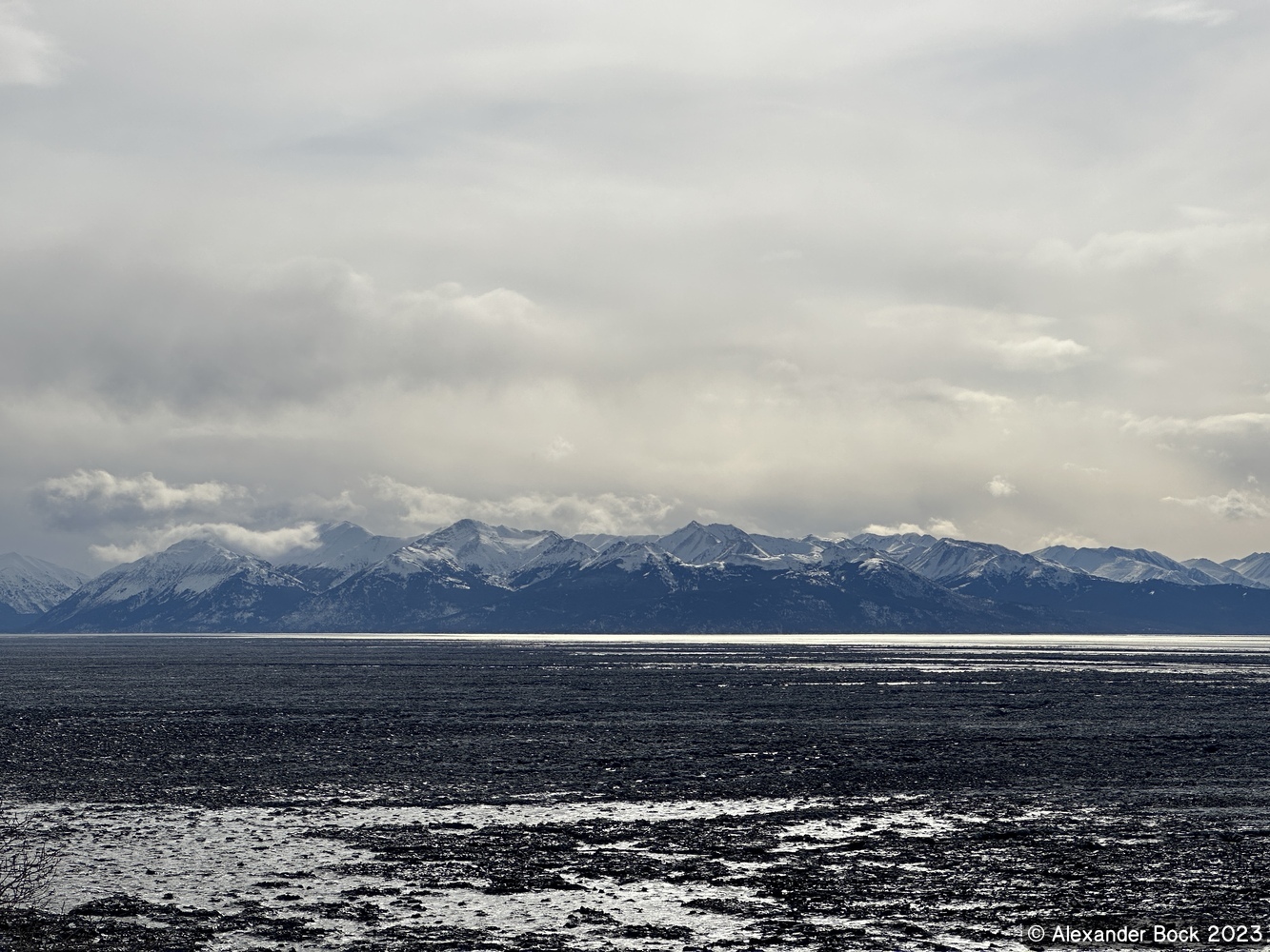 Kincaid Park beach mountain view