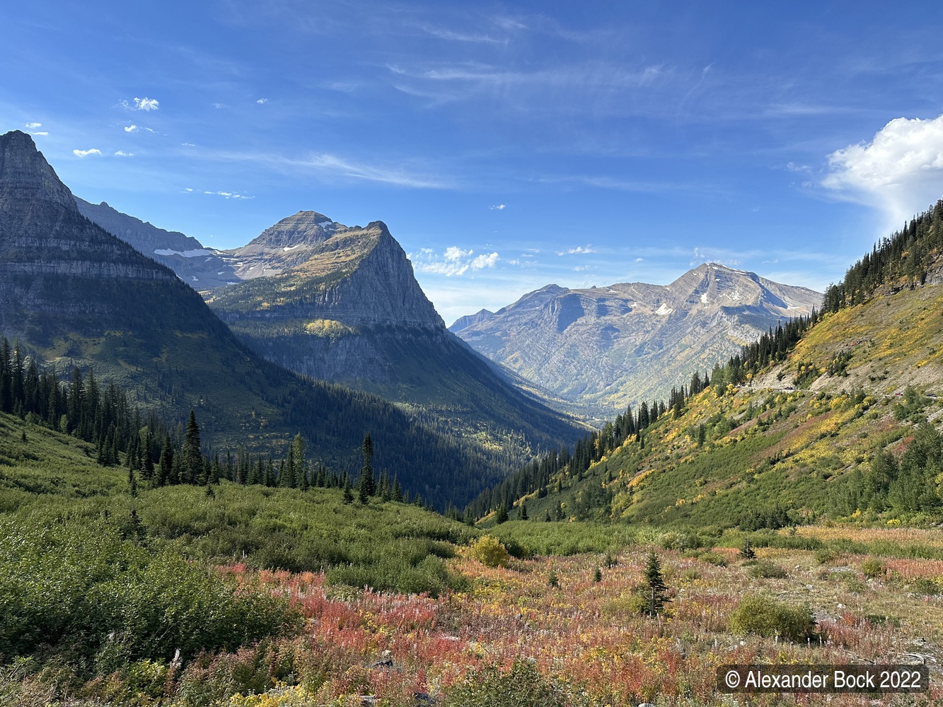 Photo from a viewpoint in Glacier National Park