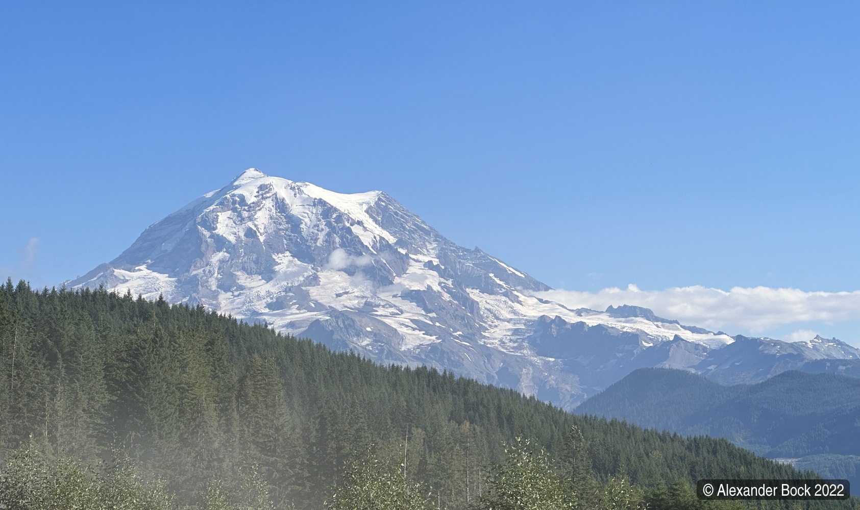 Photo of Mount Rainier from Mowich Lake